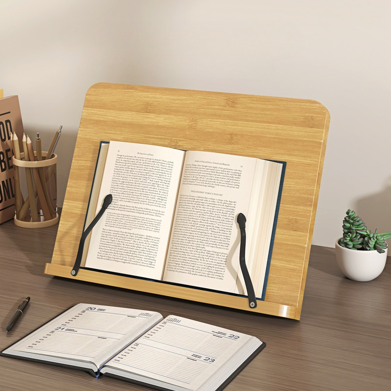 Laptop Ergonomic Accessories - Wooden Reading Book Stand, Multi-Function Laptop