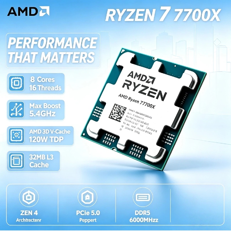 Amd Cpu Ryzen 7 - AMD Ryzen 7 7700X 5NM High