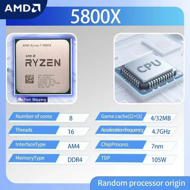 AMD Ryzen 7 5800X 7nm Gaming E - đánh giá và giá Amd Cpu Ryzen 7