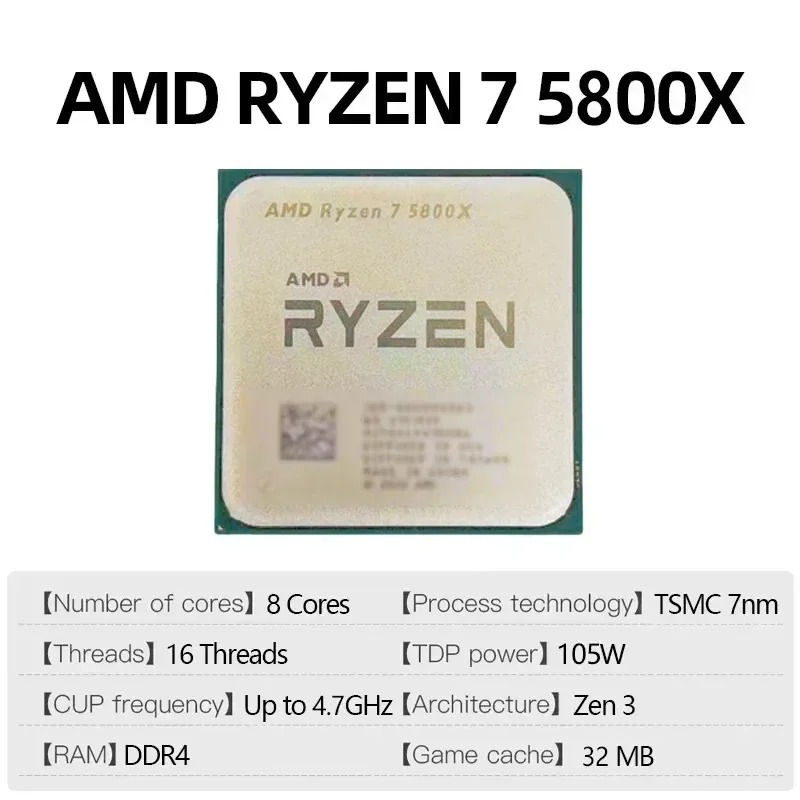 AMD Ryzen 7 5800X 7nm Gaming E - đánh giá và giá Amd Cpu Ryzen 7