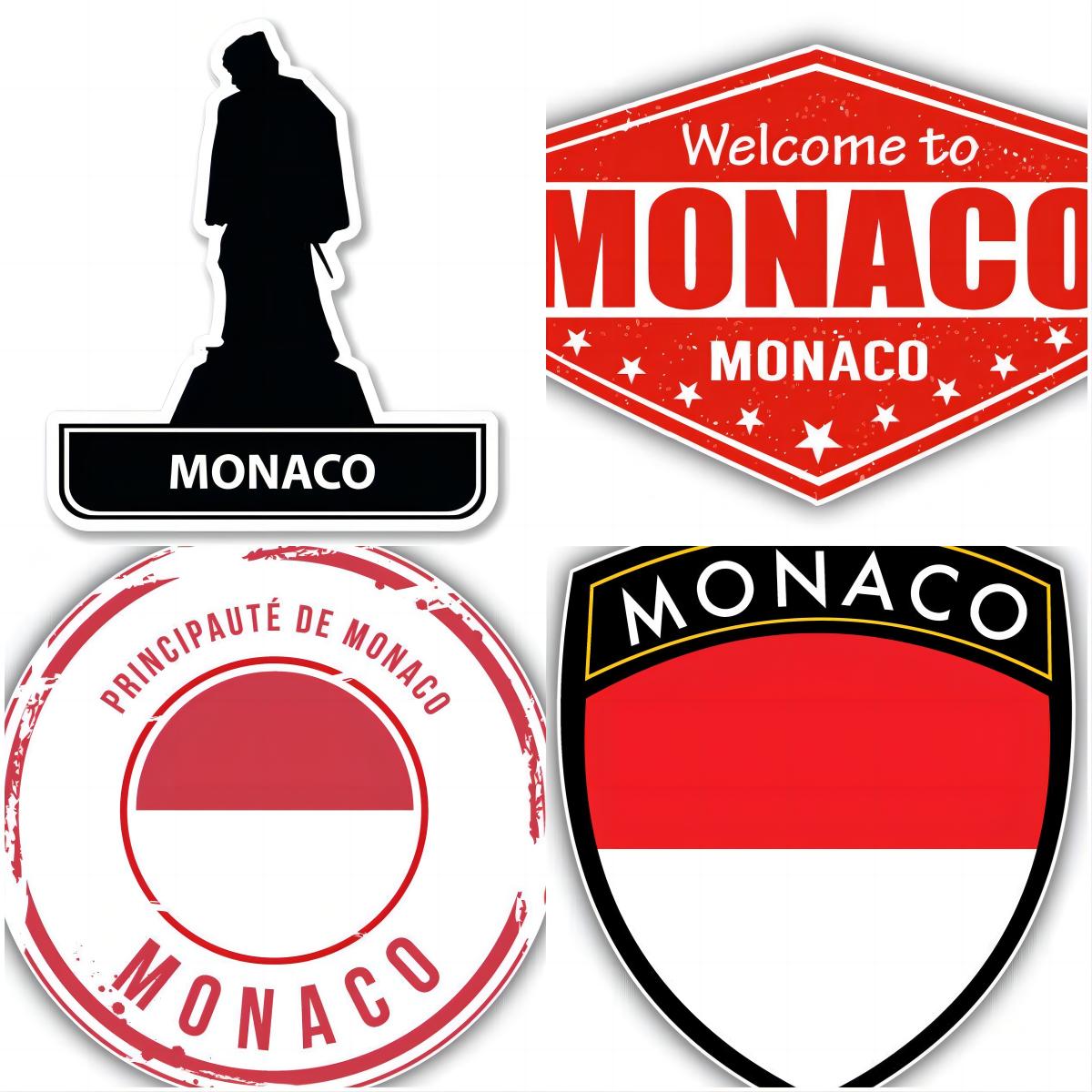 Monaco Flag Vinyl Decal Laptop - đánh giá và giá Laptop Accessories Kids