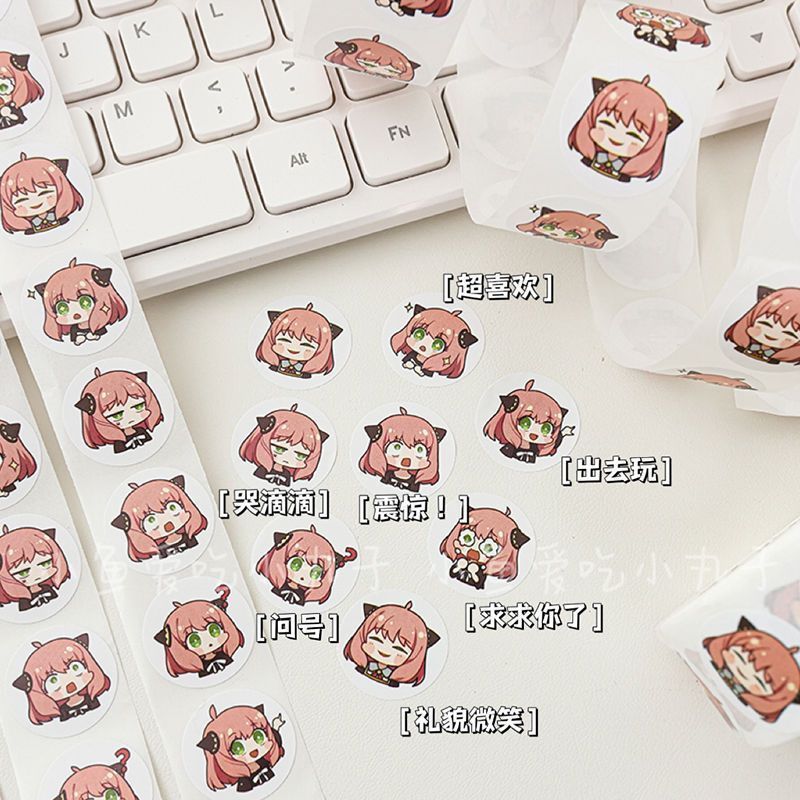 500PCS Spy Family Ania Cute Cu - đánh giá và giá Laptop Accessories Cover