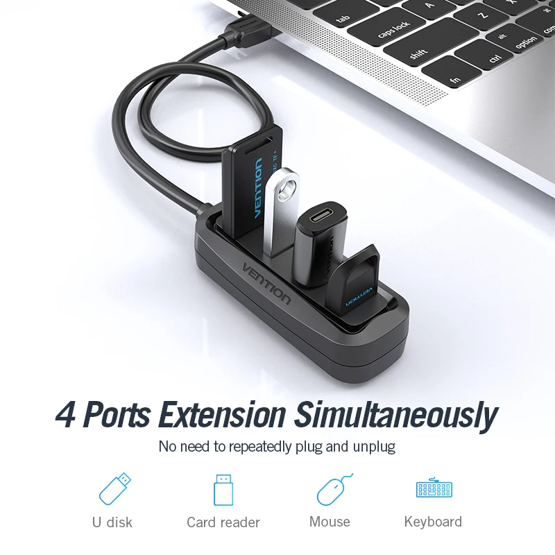 Vention USB 2.0 HUB 4 Port wit - đánh giá và giá Laptop Accessories Macbook