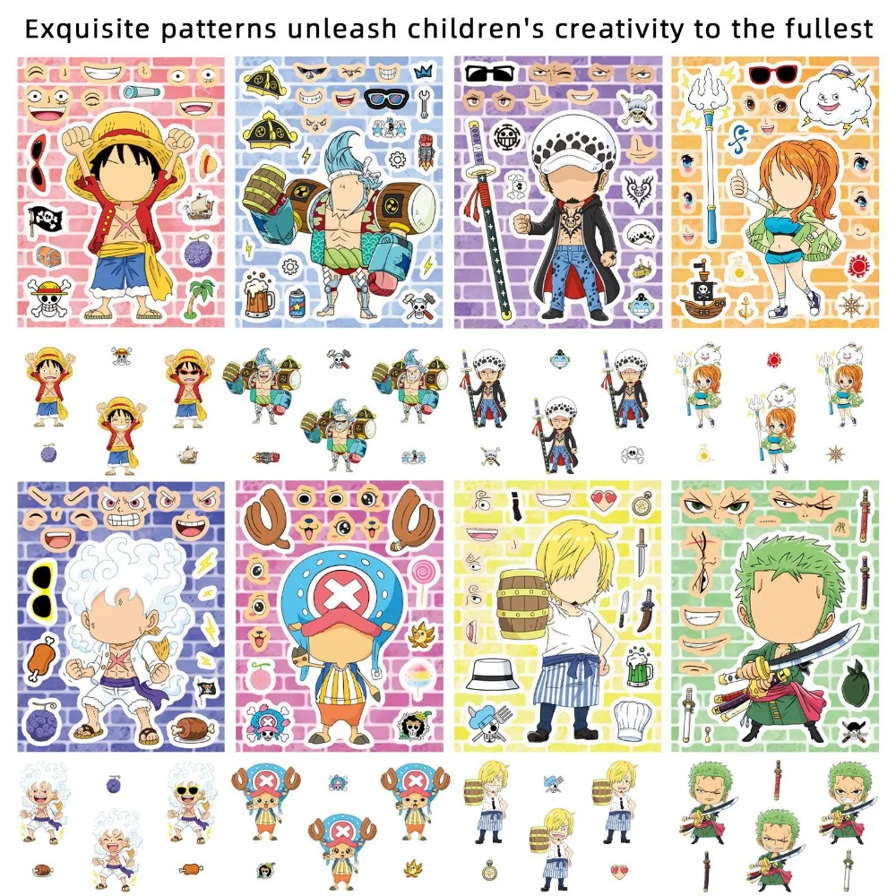 8/16/24Sheets One Piece Luffy  - đánh giá và giá Laptop Accessories Kids