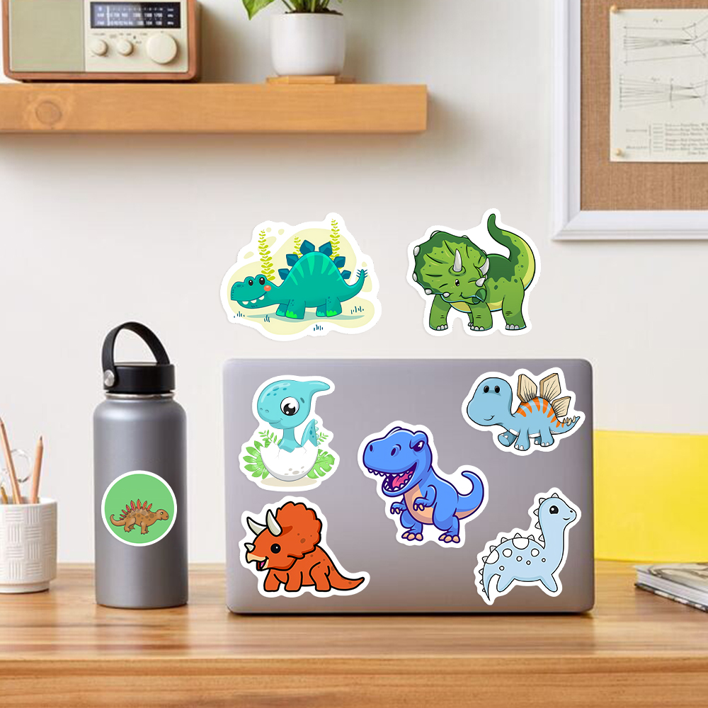 Cute Lovely dinosaur Stickers  - đánh giá và giá Laptop Accessories Kids