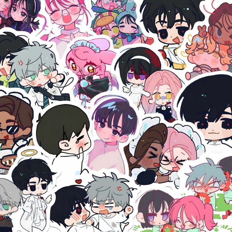 80Pcs/set Cartoon Anime Alien  - đánh giá và giá Laptop Accessories Gifts