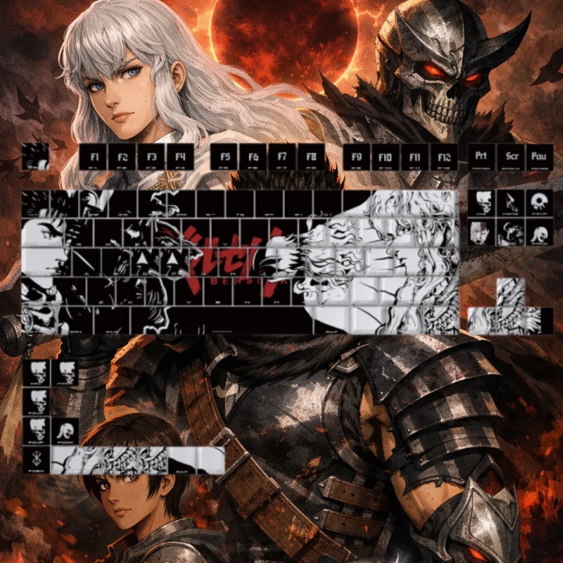 BERSERK Theme Anime Keycap 98  - đánh giá và giá Laptop Accessories Gifts