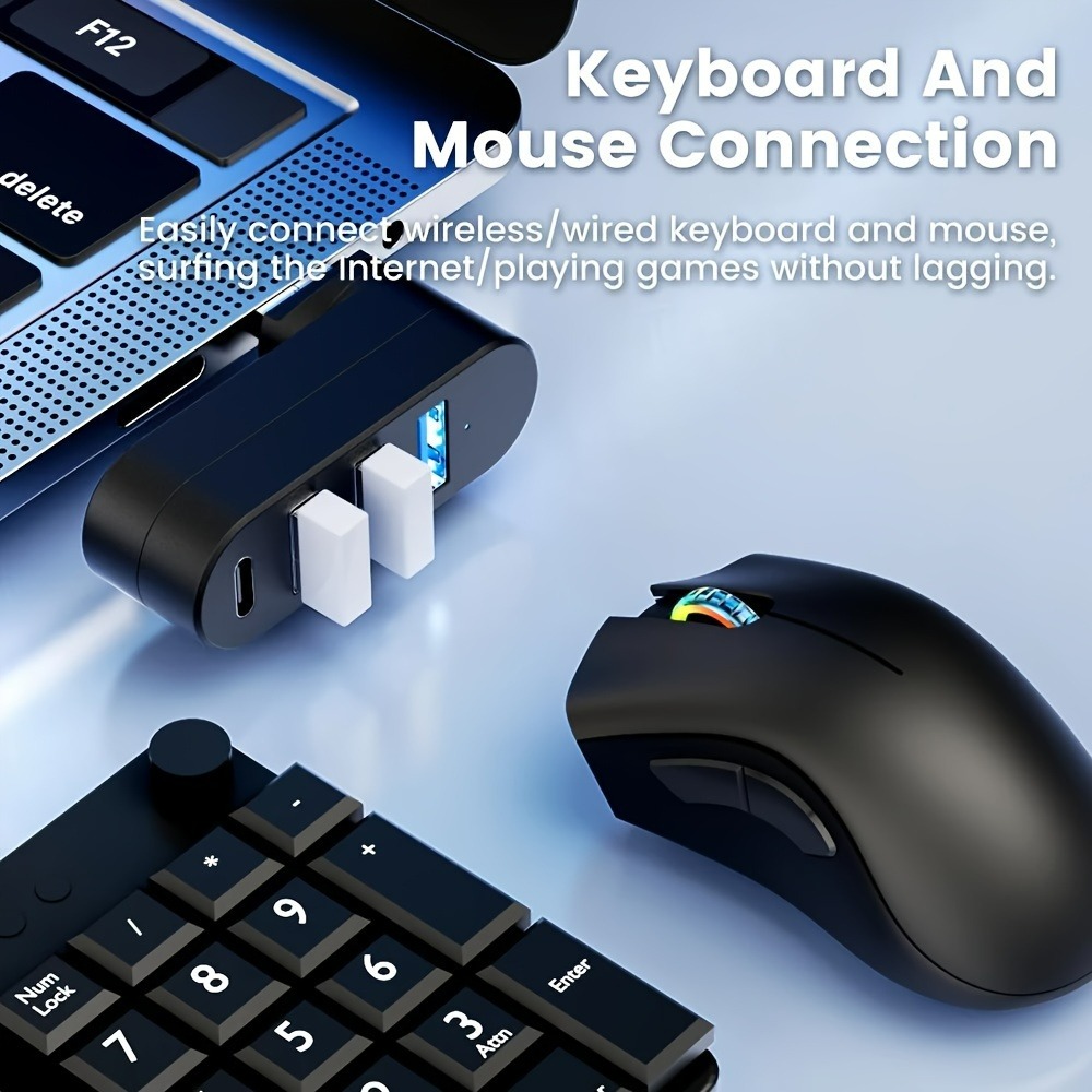 Mini Splitter 4 Ports USB Hub  - đánh giá và giá Laptop Accessories Macbook