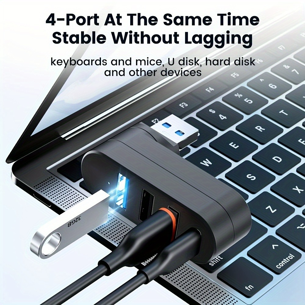 Mini Splitter 4 Ports USB Hub  - đánh giá và giá Laptop Accessories Macbook